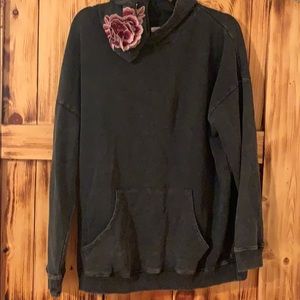 Faded black hoodie